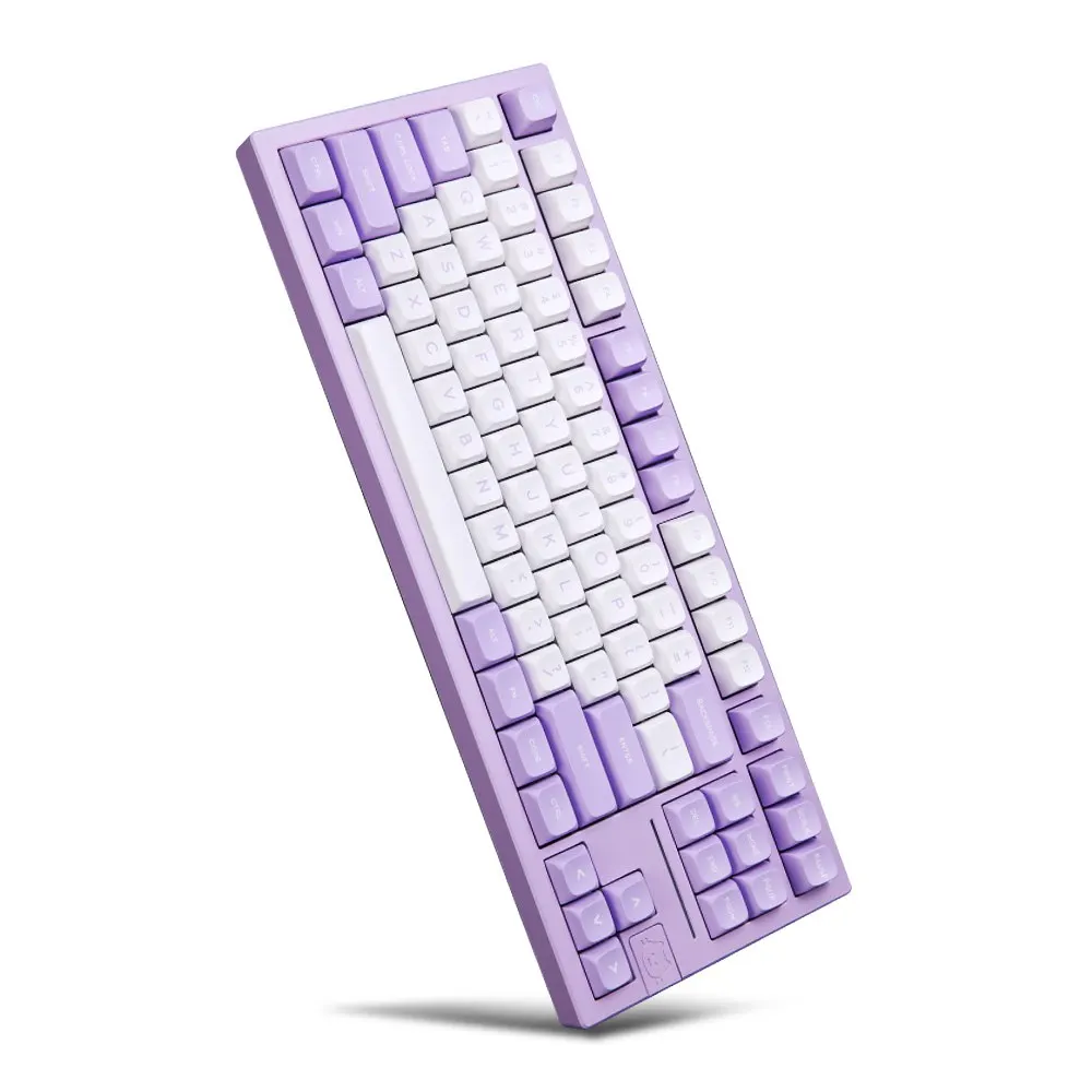 Monstar gear Ninja 87PRO ALU WIRELEI Bluetooth Keyboard (Purple) Tenkis Full Aluminum switch replacement