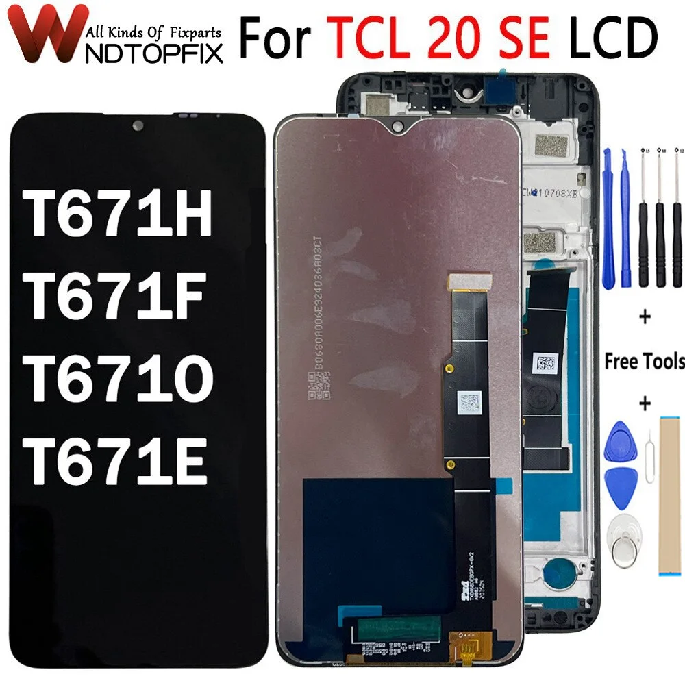 

6.82" For TCL 20 SE LCD T671H T671F T671E Display Touch Screen Digitizer Assembly Sensor Replacement For TCL 20SE LCD Screen