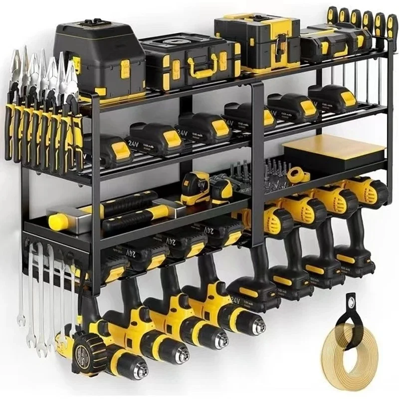Hand Power Tool Organizer Rack Wall Mounted Floating Tool cabinet Electric Drill Holder Heavy Duty for Workshop Garage Tool Rack