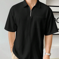 【Men's Waffle Knit Collared Polo Shirt】Breathable Textured Striped Design for Casual & Business | Available in Multiple Colors |