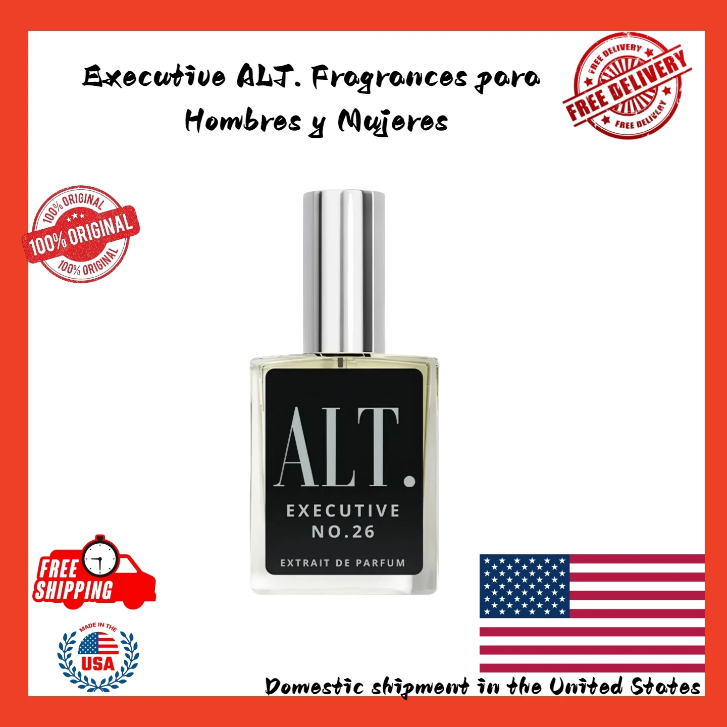 ALT Fragrances, Absolute Executive, EDP, 2oz/60ml Long-lasting Arabian luxury fragrance, suitable for everyday use.