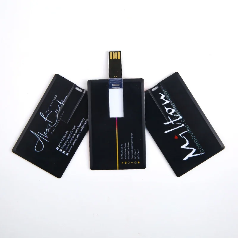 Niestandardowe logo Karta kredytowa Pendrive USB Prezent ślubny 4 GB/8 GB/32 GB/64 GB Pendrive z Twoim logo Nadruk z obu stron — zdjęcie produktu 7