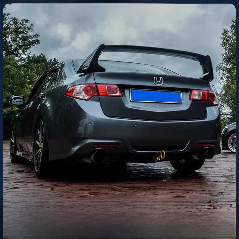 TYLNE skrzydło KOMPOSITOWY SPOILER MUGEN STYLE DO HONDA ACCORD 8 / ACURA TSX 2008-2013 BŁYSZCZĄCY CZARNY LUB BIAŁY — 2