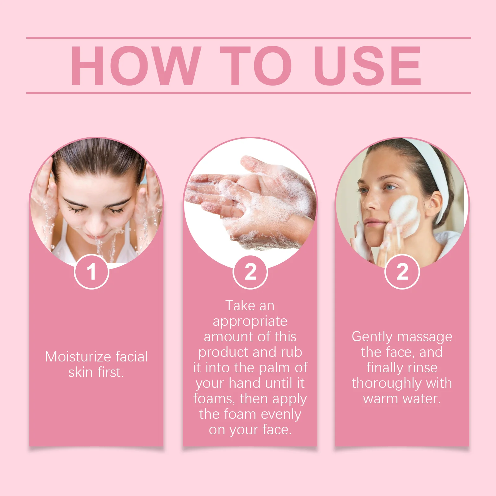 EELHOPE منظف الوجه ترطيب تنظيف لطيف المسام الأوساخ السيطرة على النفط لا ضيق غير مزعجة مهدئا منظف الوجه جل #4