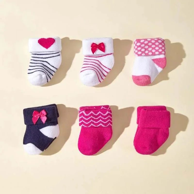 3 paires/lot de nouvelles chaussettes chaudes pour filles pour l'automne et l'hiver