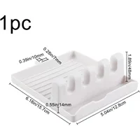 1Pc Paint Brush Rest Holder White Plastic 4 Slots Paintings Brushes Rests Drip Tray Pad for Watercolor Oil Acrylic Painting 2
