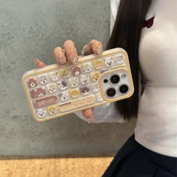 Cute Kitten 3D keyboard for iPhone 12 13 Pro 14 15Pro 16 Pro Max Korean cartoon Kawaii silicone girl phone case for Apple 15