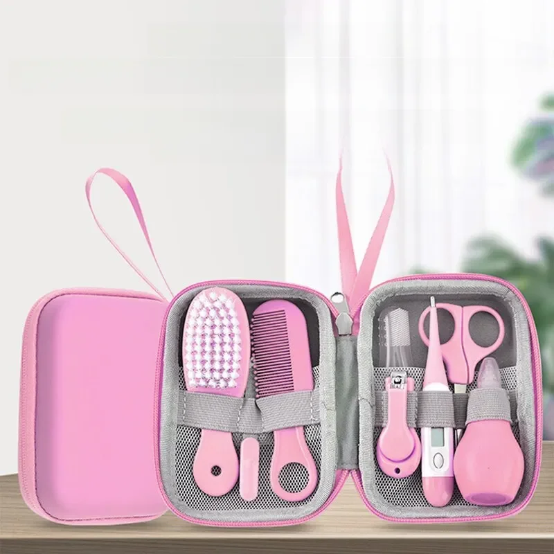 8 PCS Child Care Cleaning Set Nail Clippers Comb Massage Soft Bristle Brush Set Kit