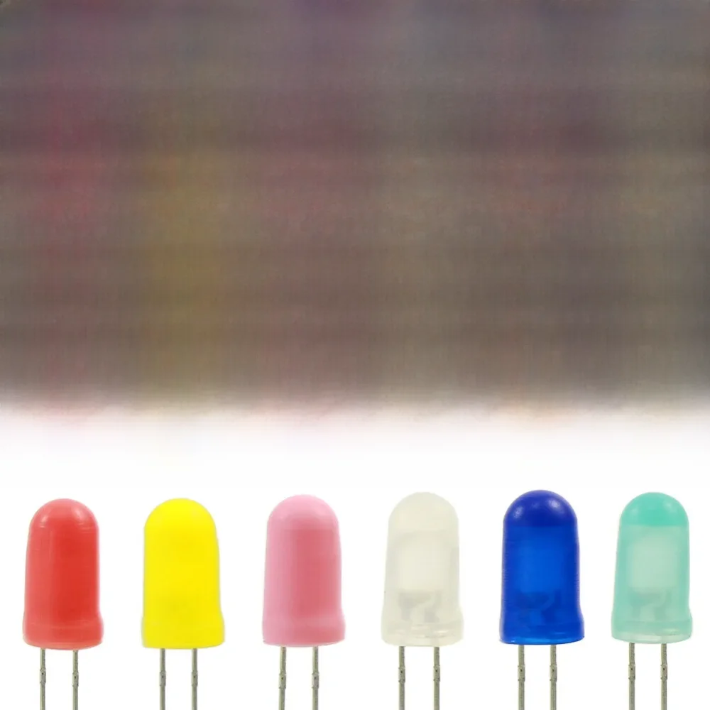 XPT02M 100 szt. Żółty Czerwony Biały Niebieski Zielony Różowy Gumowe osłony Nakładki na diody LED z ziarnem pszenicy 5 mm — zdjęcie 2