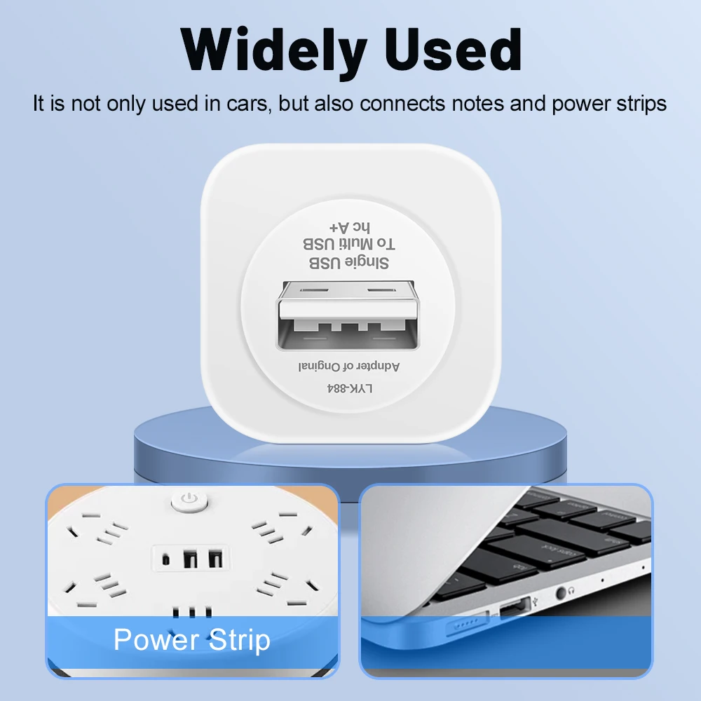 Mini USB Hub Adapter Multi USB Splitter Extender Computer Accessories Hub 1 Male To 3 Port Multiple Expander For Laptop Macbook