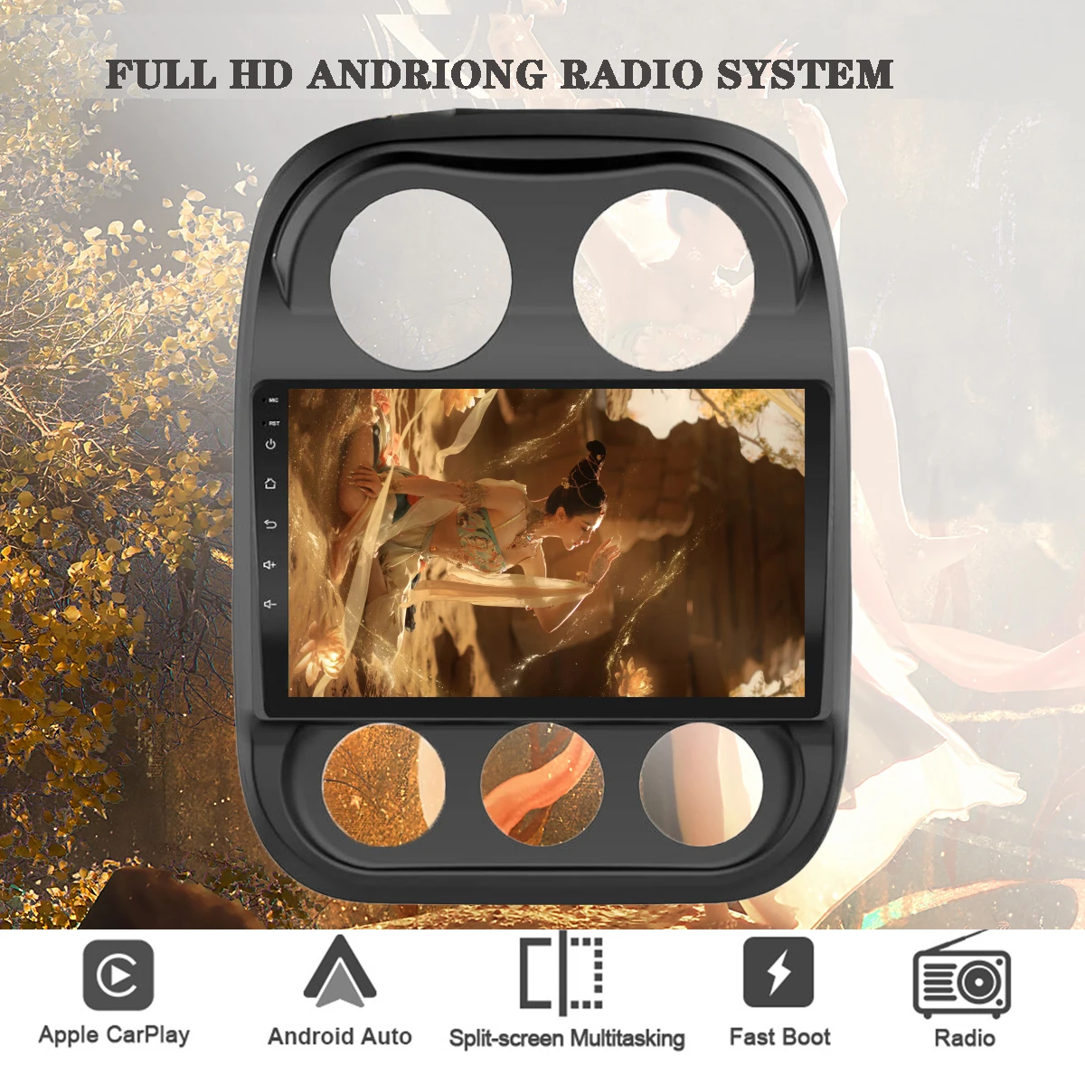 

For Jeep Compass 2011 - 2019 Car Radio Multimedia Video Audio Player With Navigation GPS Monitor Support Carplay RDS DSP 4G LTE