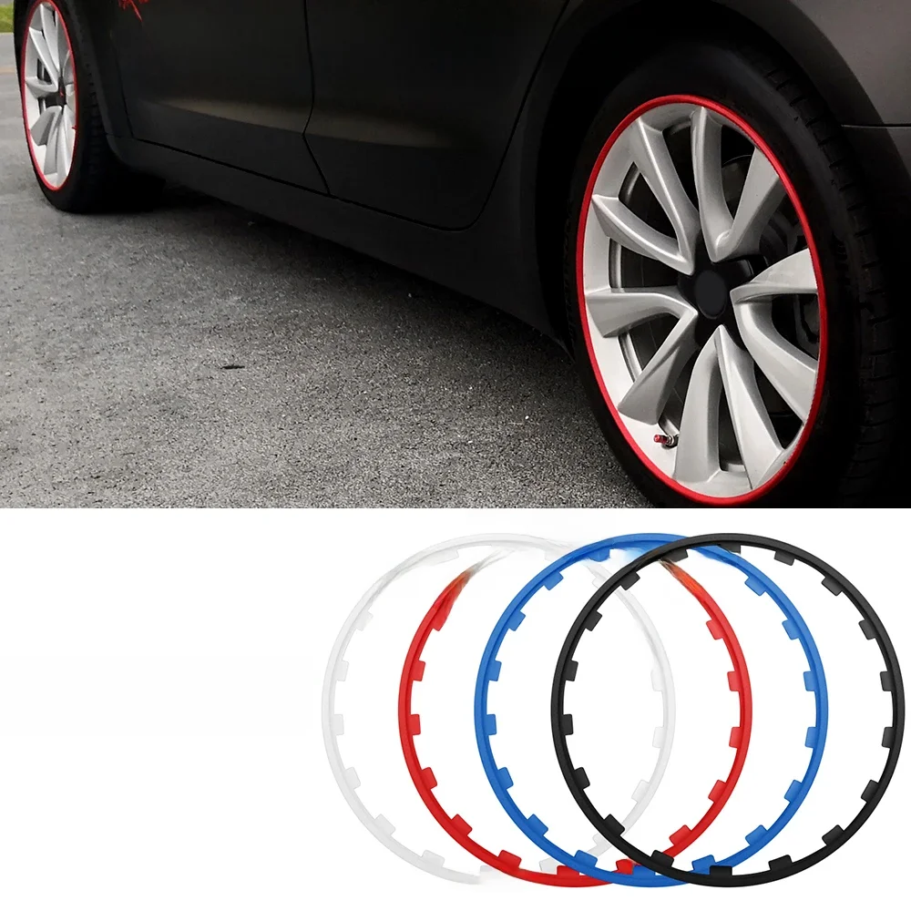 16/17/18/19/20 Inch 4 Stuks Auto Voertuig Velg Protector band Guard Ring Strip Auto Decoratie Voor Tesla Model 3 Y X S 2017-2023 - afbeelding 2