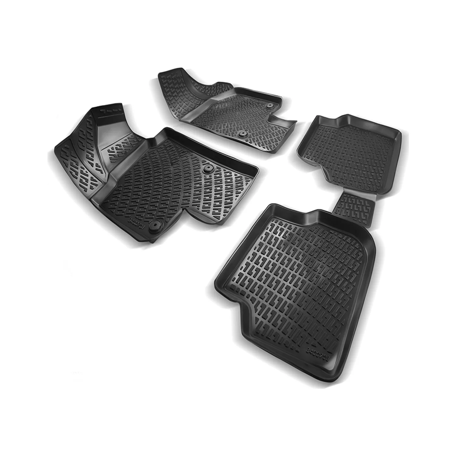 Car Floor Mats For Skoda Yeti  Models Rubber Matting Mop Liner 4.5D Fits Luggage Storage