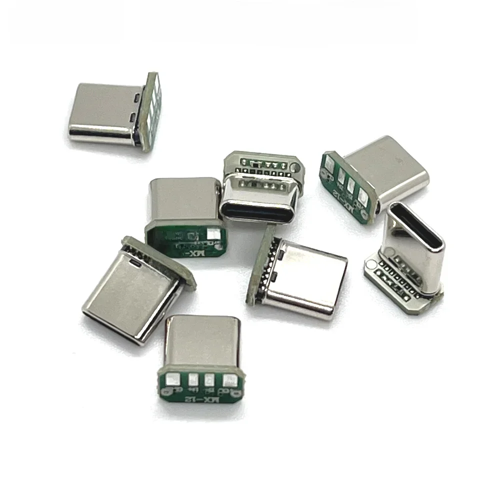 USB 3.1 Typ C Pionowa płytka krosowa 16pin 4 Drut spawalniczy Pasmo danych PCB Płytka USB Głowica męska 16P Złącze USB C — zdjęcie 2