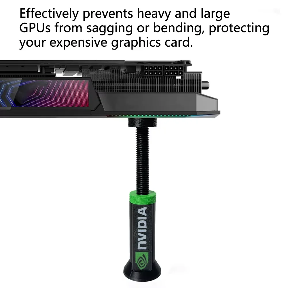 Support de carte graphique réglable (1/2 pièces) – Support anti-affaissement pour GPU de bureau / Support décoratif – Imprimé en 3D DIY