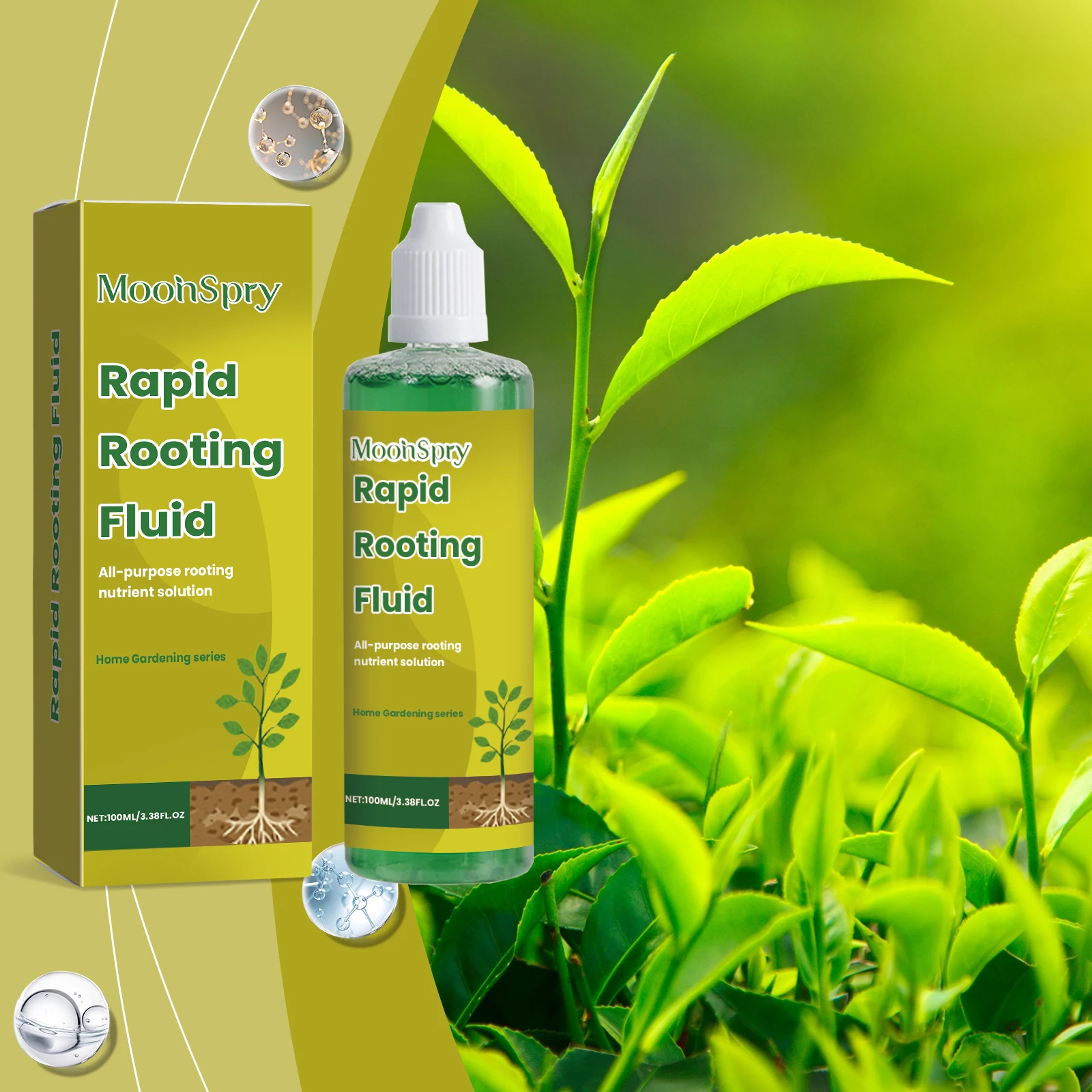 

Moonspry 100 мл жидкость для роста корней растений, питательные вещества, быстрая добавка, цветок, зеленые растения, удобрения для роста растений, питательный раствор для укоренения