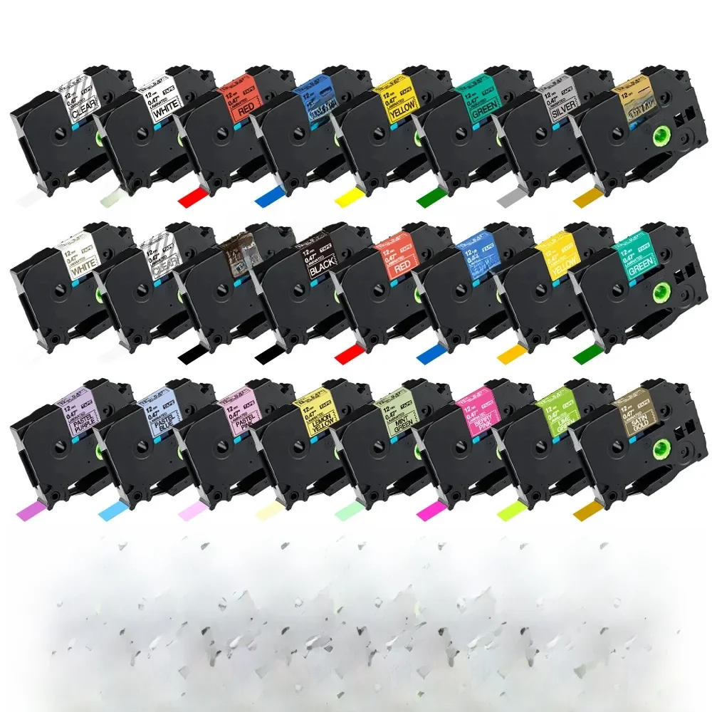 12mm remplacer le ruban d'étiquettes Brother TZe 231 noir sur jaune citron TZe-MQY31 TZe-MQ531 TZe-MQE31 TZe-MQF31 TZe-MQG31 pour p-touch E105