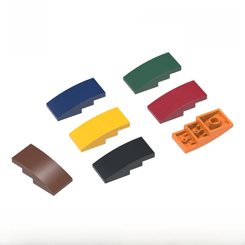 Wange 67 pièces/lot 93606 pente incurvée 4x2 bloc Moc couleur accessoires compatibles avec brique bricolage pièces d'assemblage de jouets pour enfants