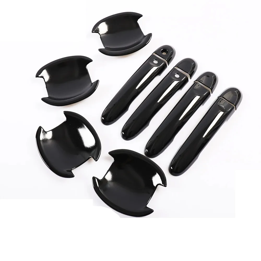 غطاء مقبض باب لملصقات ألميرا المشمسة nlatio Versa V-Drive 17 لزينة نيسان من ألياف الكربون إكسسوارات خدش سوداء 2012 2013 2014 2015 2016 2017 2018 #3