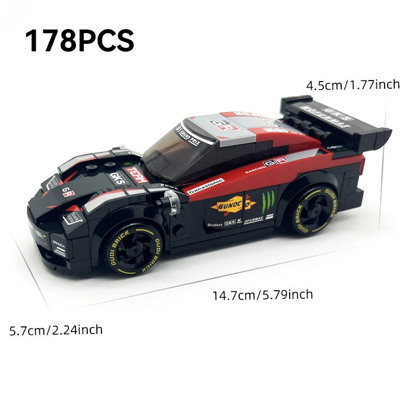 سوبر سباق السيارات الرياضية سيارة SUV اللبنات الطوب مجموعات لعشاق ألعاب أطفال مجموعة الأولاد عيد الميلاد هدية عيد ميلاد
