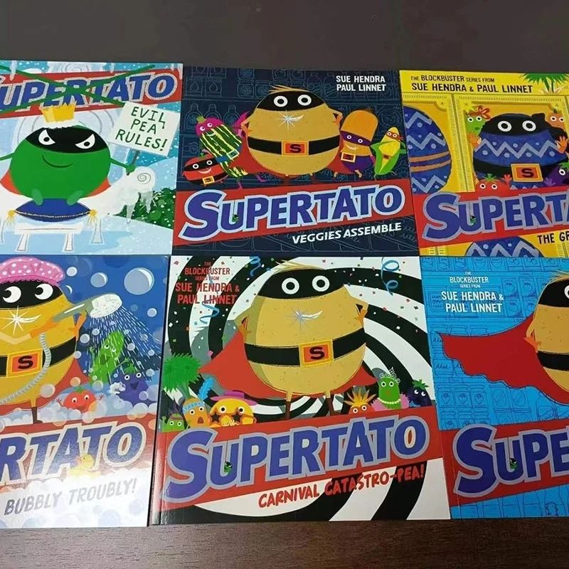 English Children's Books Potato Superman Parent-child Books Story Picture Book 9 Volumes