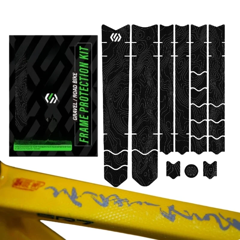 AliExpress CNC Chooee Bike Accessories, Road Bicycle Stickers, Gravel Road Bike Frame Protector, 3D 700C Cycling Scratch-Resistant Protect