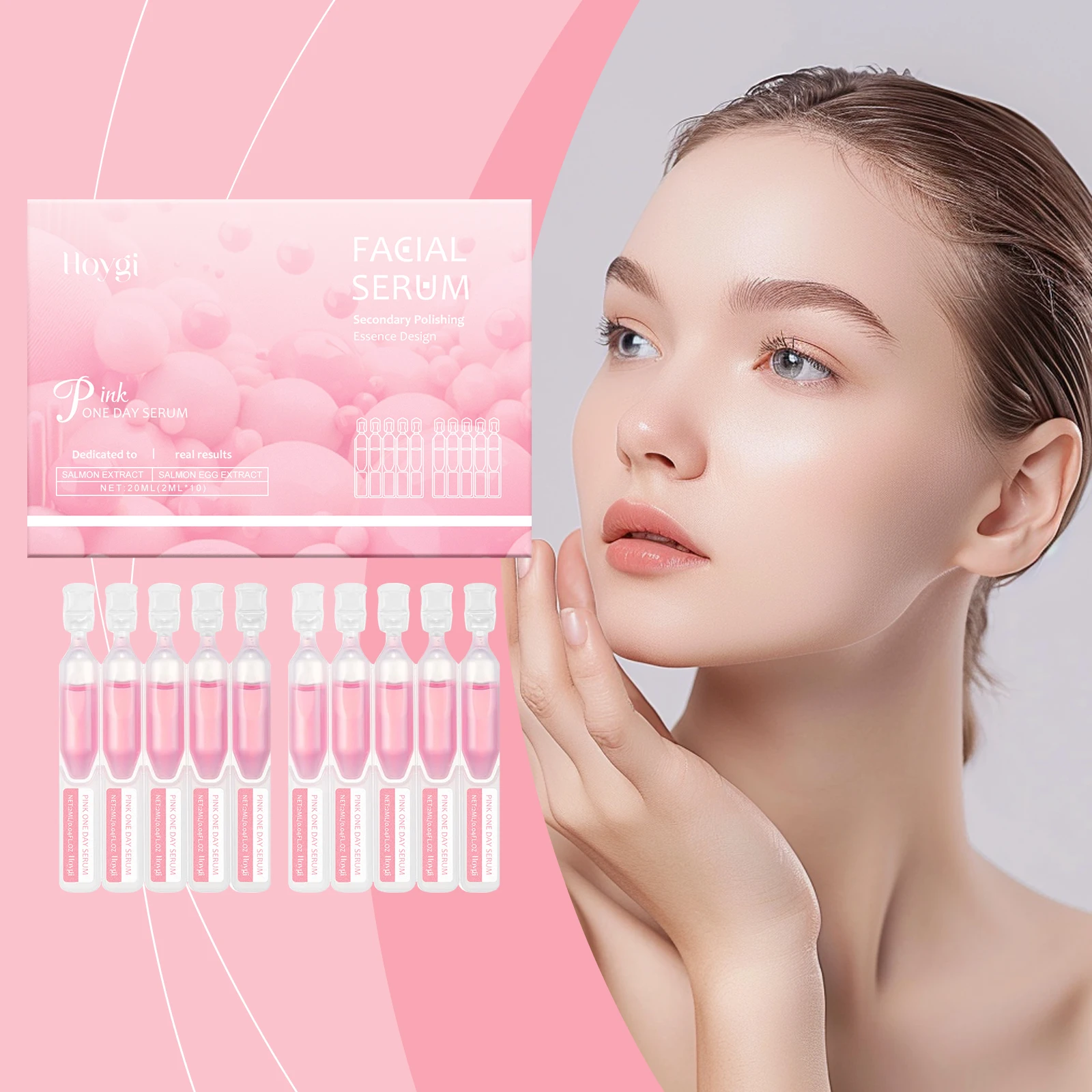 

Hoygi 2mlx10 Firming Hydrating Ampoule Serum Oil Control Tender Skin Pores Refine Smoothing Face Care Tightening Facial Serum