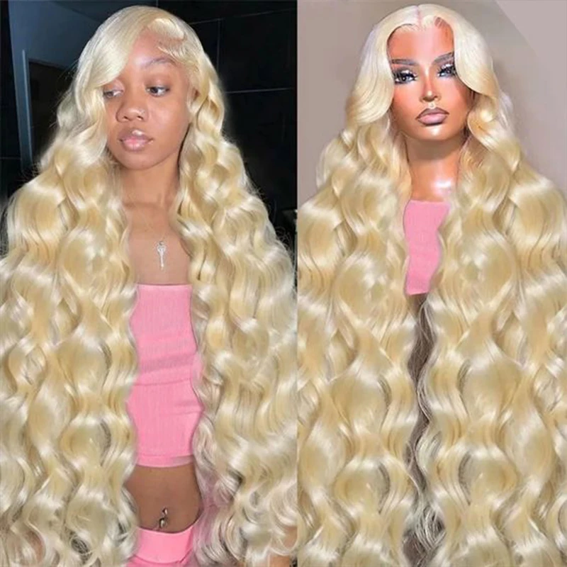 

613 honey brown HD Transparent Body Wave Pre plucked hd lace wig 13x6 human hair 30 40 inch brazilian wigs on sale