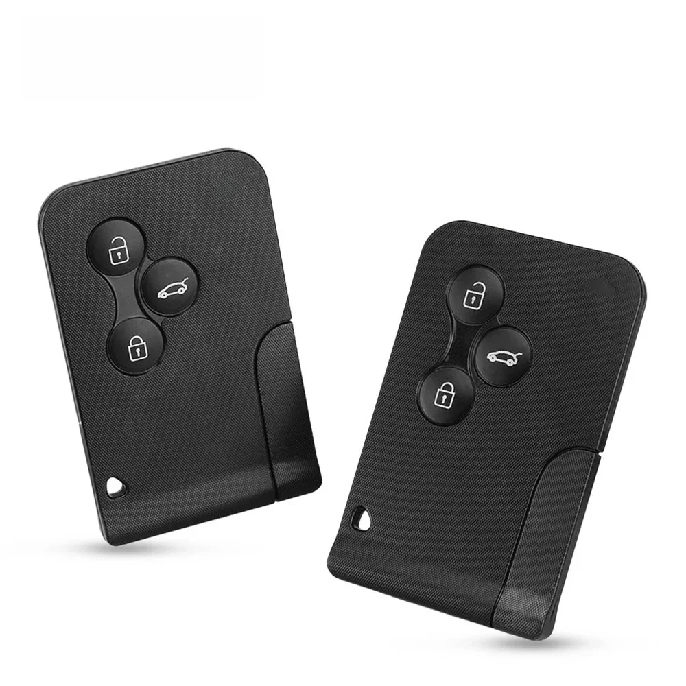KEYYOU – clé télécommande intelligente à 3 boutons, pour Renault Clio Logan Megane 2 3 Koleos Scenic 2003 – 2008, carte avec lame d'insertion d'urgence