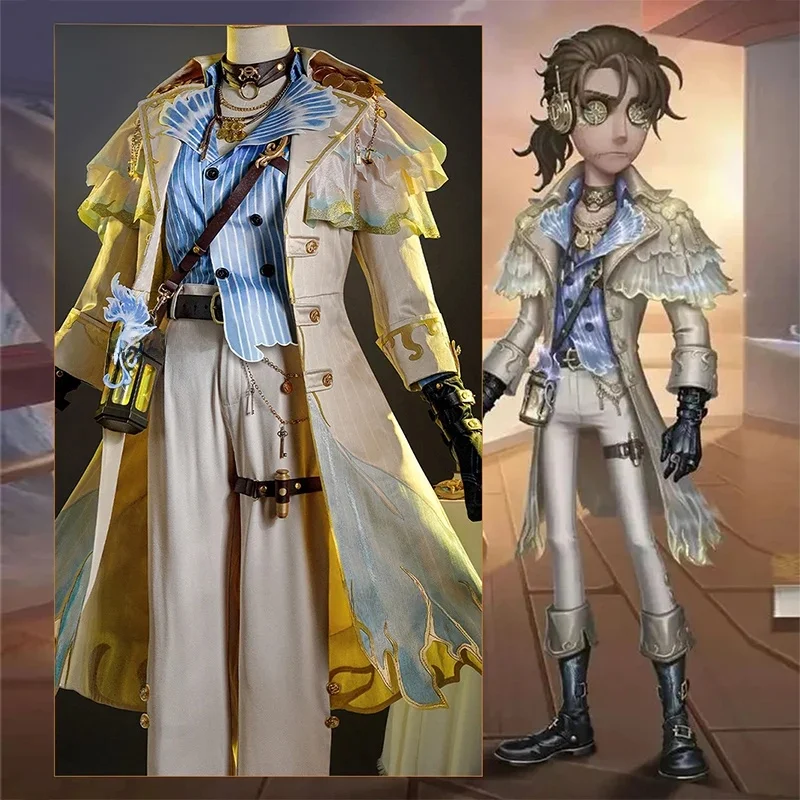 UWOWO Collab-Serie: Game Identity V Mercenary Decoding Cipher Cosplay-Kostüm mit Requisite, Halloween-Kostüm