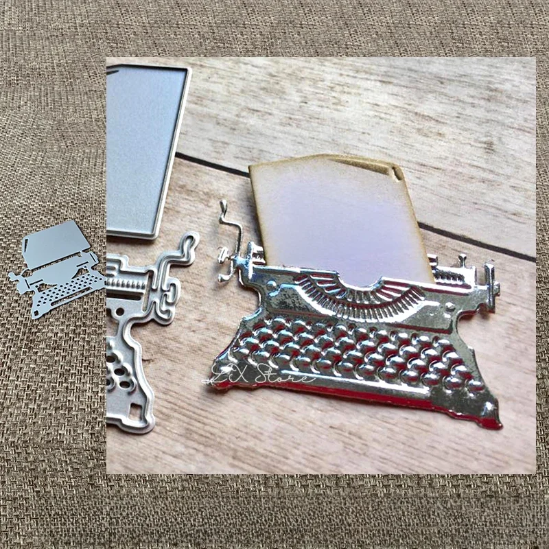 Machine à écrire, nouveau Design, pochoir en métal, matrices de découpe, décoration, scrapbook, carte en papier, gaufrage artisanal
