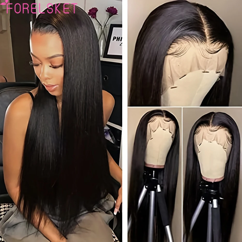 

180% Density 13x4 Lace Front Human Hair Wigs For Women Transparent Lace Frontal Wigs Straight Lace Front Wig Pixie Human Hair