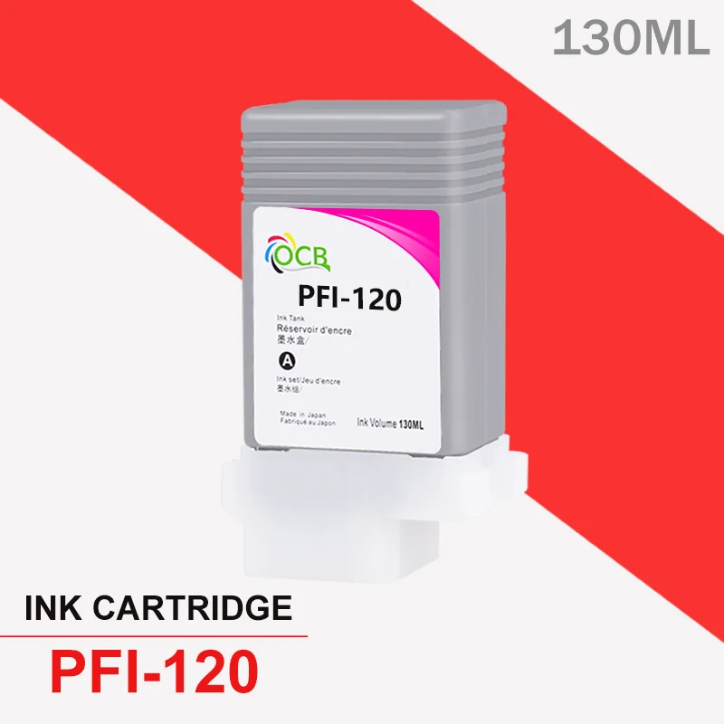 PFI-120 PFI120 Compatible Ink Cartridge With One Time Chips For Canon TM-200 TM200 TM-205 TM-300 TM-305 TM300 130ML High Quality