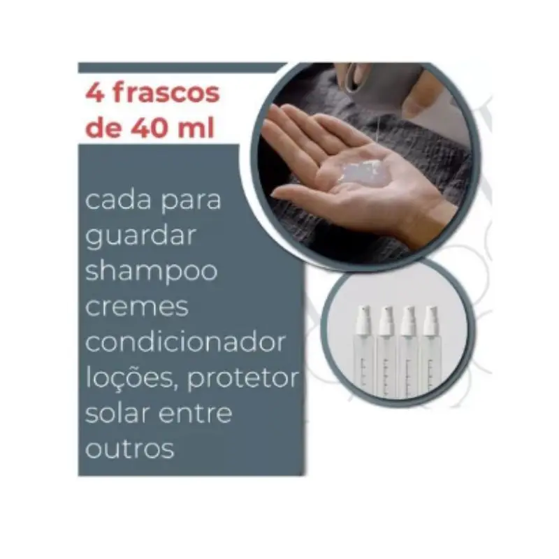 مجموعة موزع المحمولة 4 في 1 زجاجة السفر غسول هلام الشامبو #2