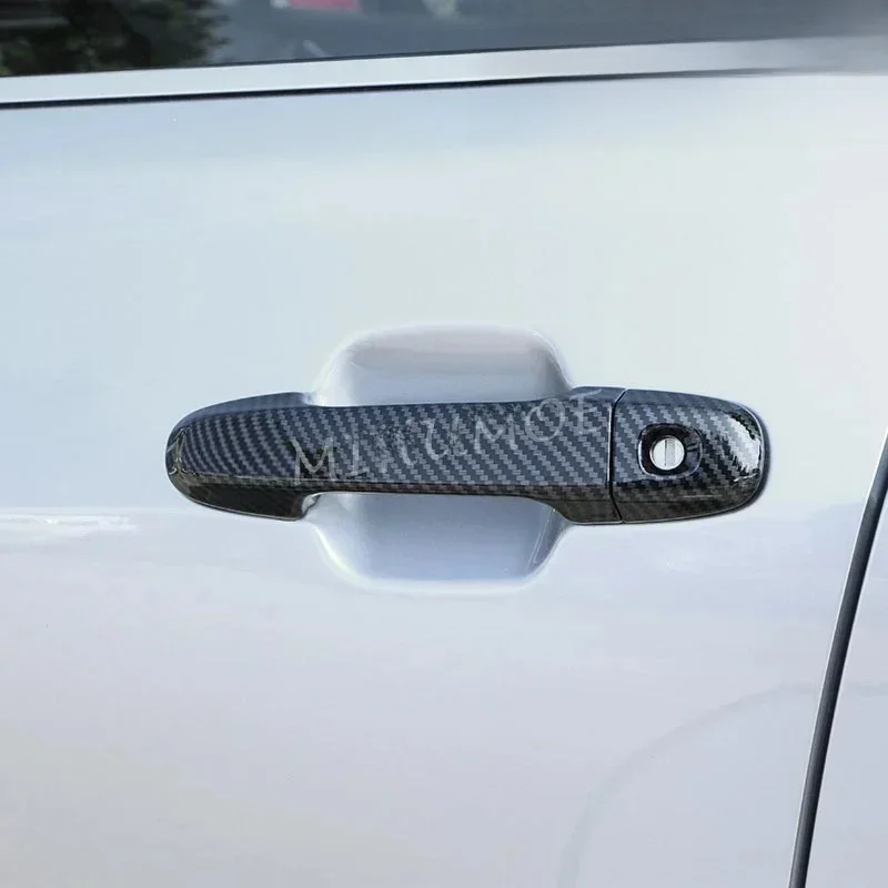 w/o Keyless Carbon Fiber Door Handle Cover Trims For Subaru Impreza XV Crosstrek Forester SK Accessories