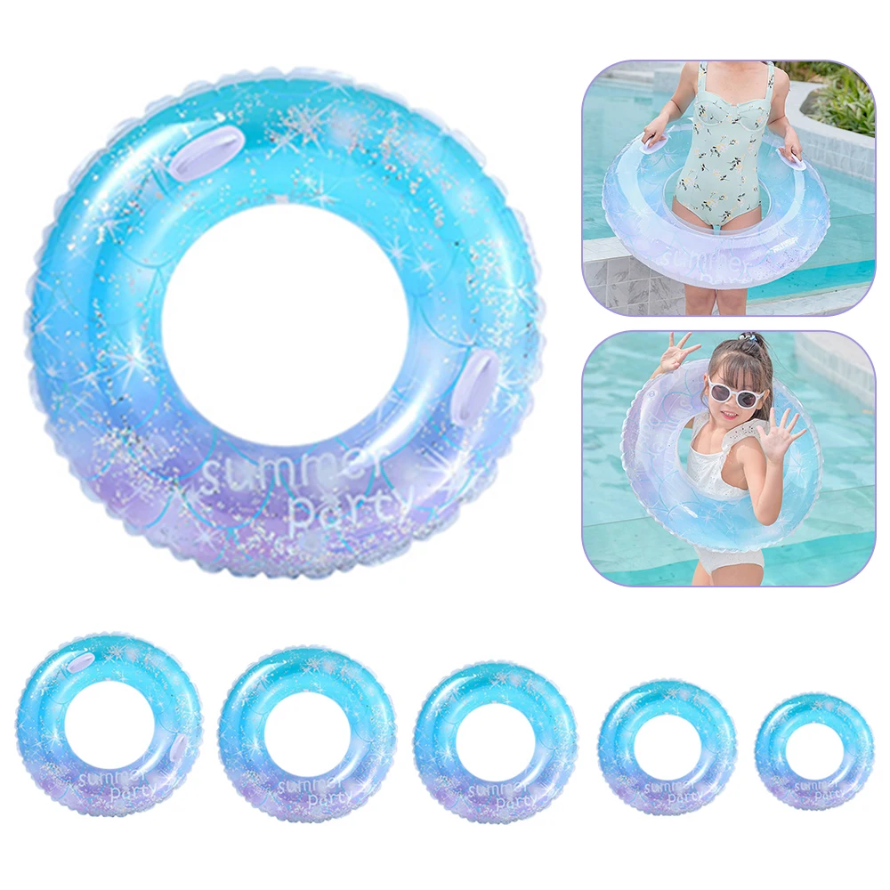 Sequin Starry Sky Swimming Ring for Kids Adult Children Inflatable Pool Foats Tube Giant Float Boys Girl Water Fun Toy Swim Laps