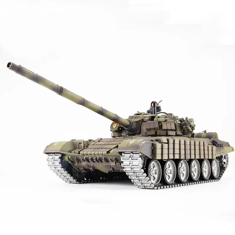 1/16 Russian T-72 RC Main Battle Tank Military WW2 Army Vehicles Remote Control Toys Soviet T72 HL 3939 Edition V7 HobbyToki