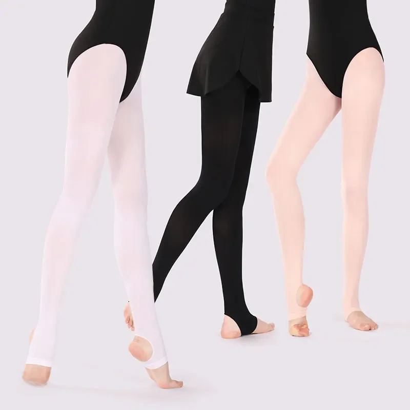 Collants de Ballet à étriers 60D, collants de danse, bas de Ballet pour femmes et filles, uniforme scolaire, collants de gymnastique