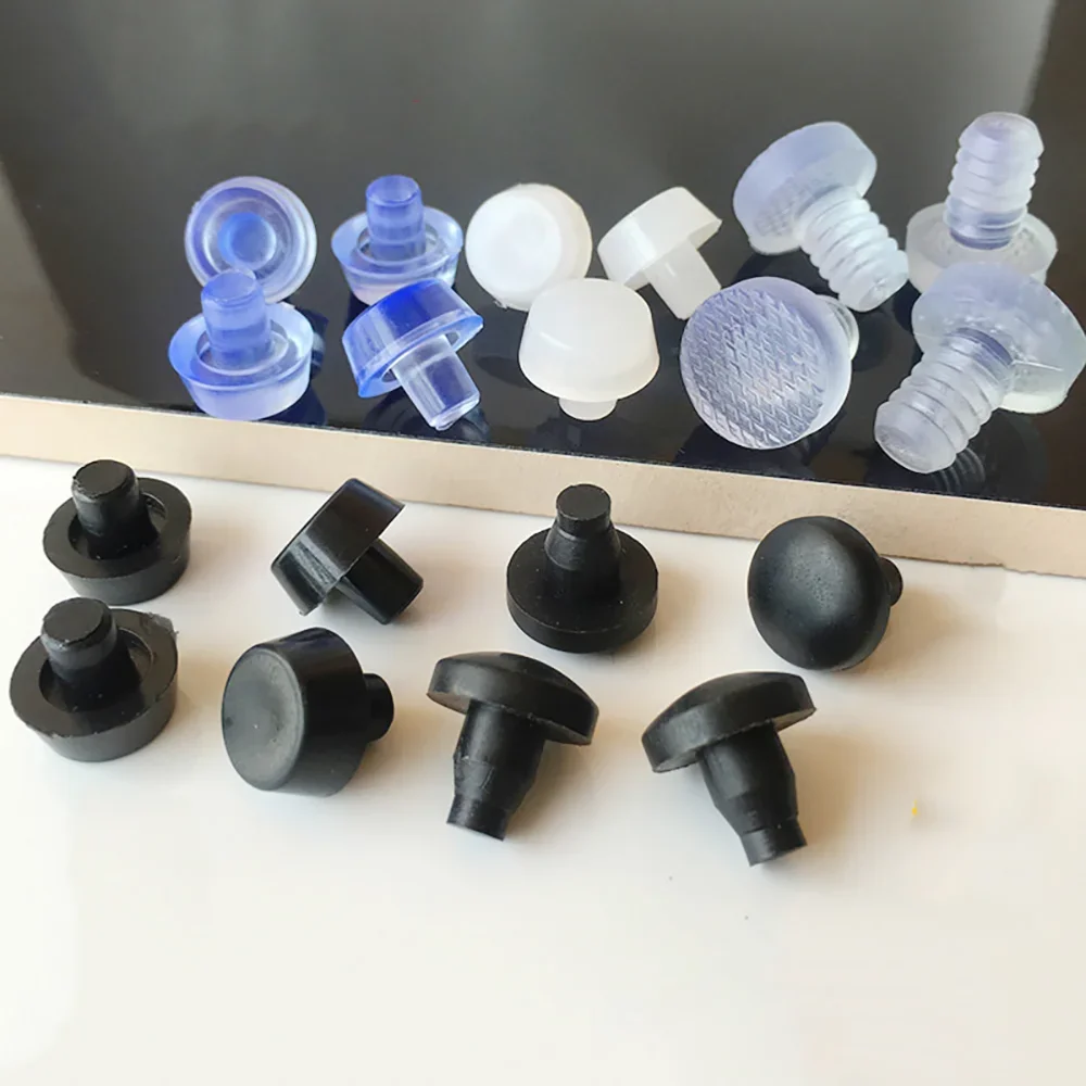 10/20 pièces rond PVC meubles pied clou caoutchouc glisse clou bureau Table chaise jambe sol protecteur rond disque coulissant tueur de bruit