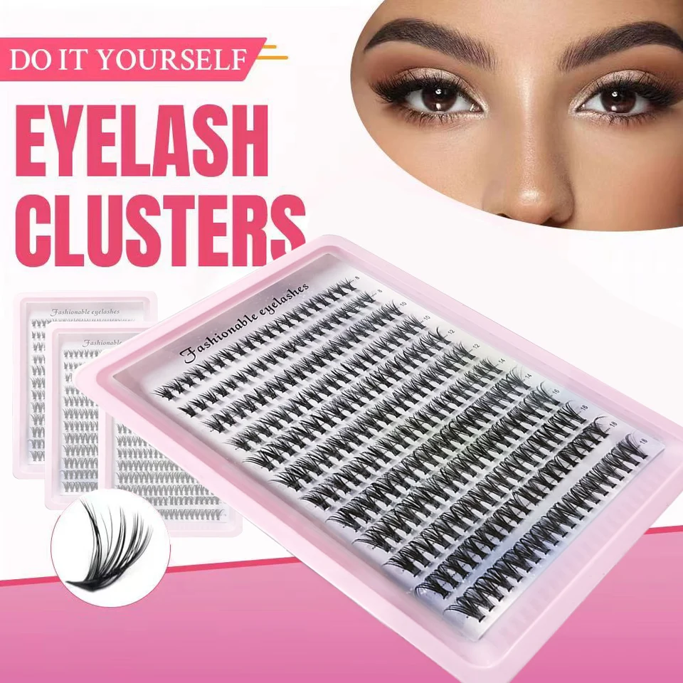 Pestañas Individuales Esponjosas y Gruesas DIY, Racimos, Voluminosas, Esponjosas, Wispy, Ojo de Gato, Ultra-Naturales, Suaves y Livianas 5