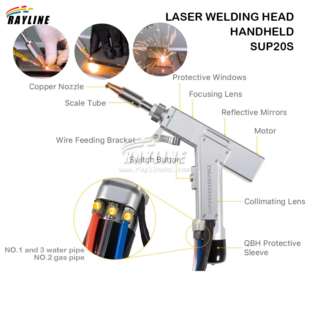 

Handheld Laser Welders Parts Portable Laser Welding Machine Welding torch/ wire feeder 1500W 2000W 3000W For Metal