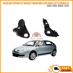 For Headlight Repair Kit Bracket Mounting Clips Right Left Side Citroen C4 MK1 2004-2009 High Quality Fast Shipping Oem 621284