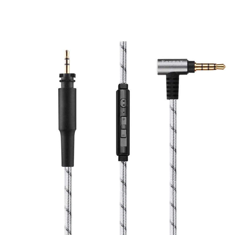 Новинка! Нейлоновый аудиокабель с микрофоном для наушников Shure SRH840A SRH440A