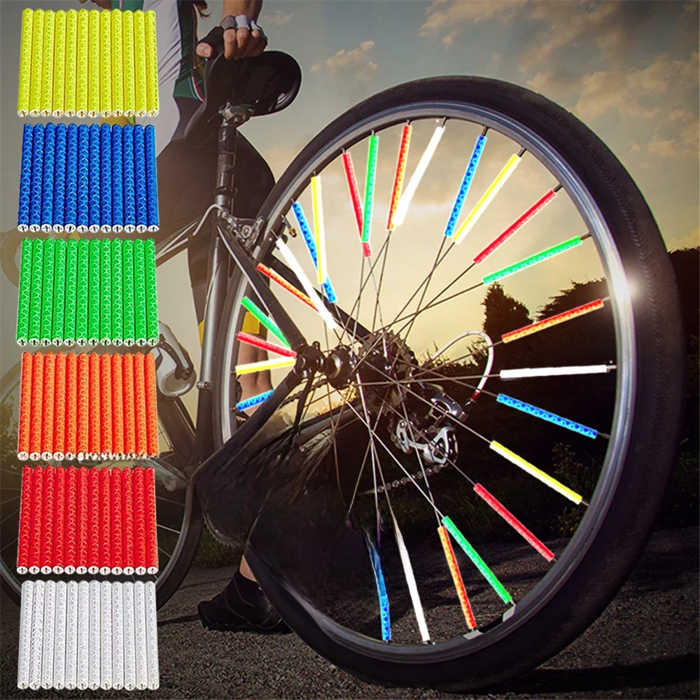 AliExpress 12pc Bicycle Wheel Rim Spoke Clip Night Safety Warning Light Bicycle Reflective Reflector Strip MTB Bike Cycling Accessories