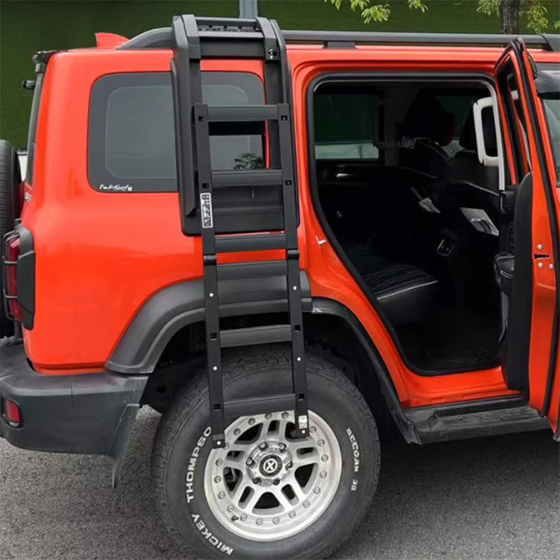 For GWM Tank 300 Side Ladder New Design Aluminum Flying Star Side Foldable Locking Ladder Car Accessories - Image 4