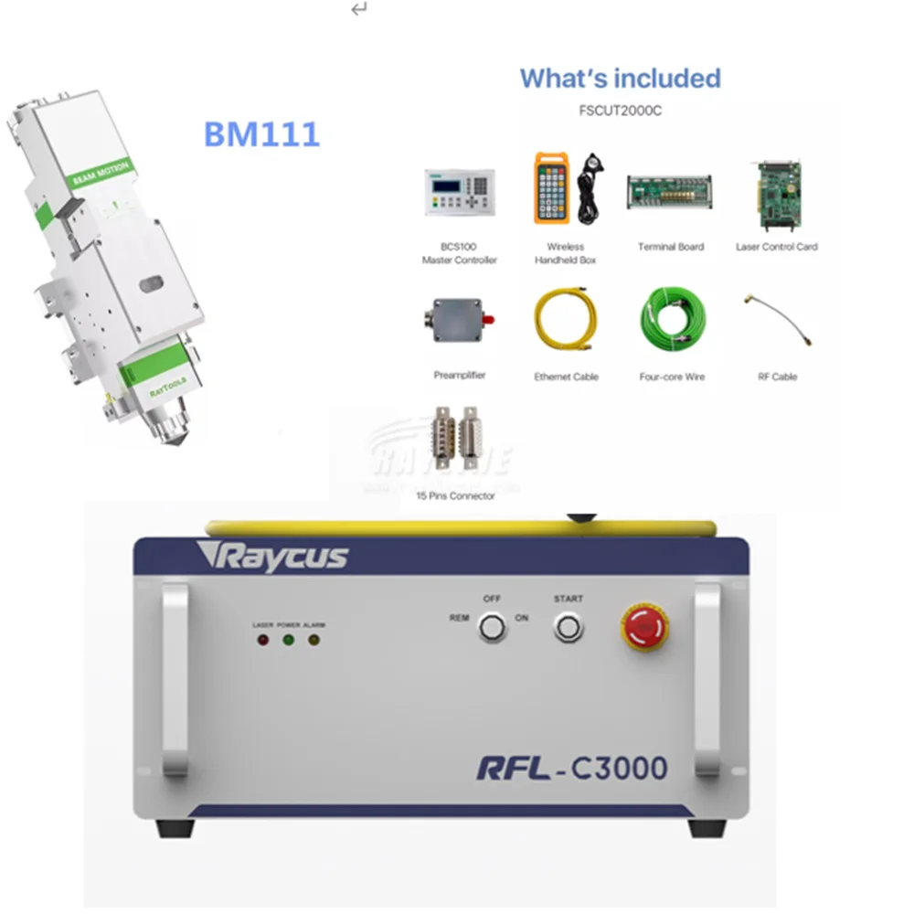 Brand 1500W 2000W 3000W Raycus Fiber Laser Source Pulse Generator For Fiber Cutting Machine