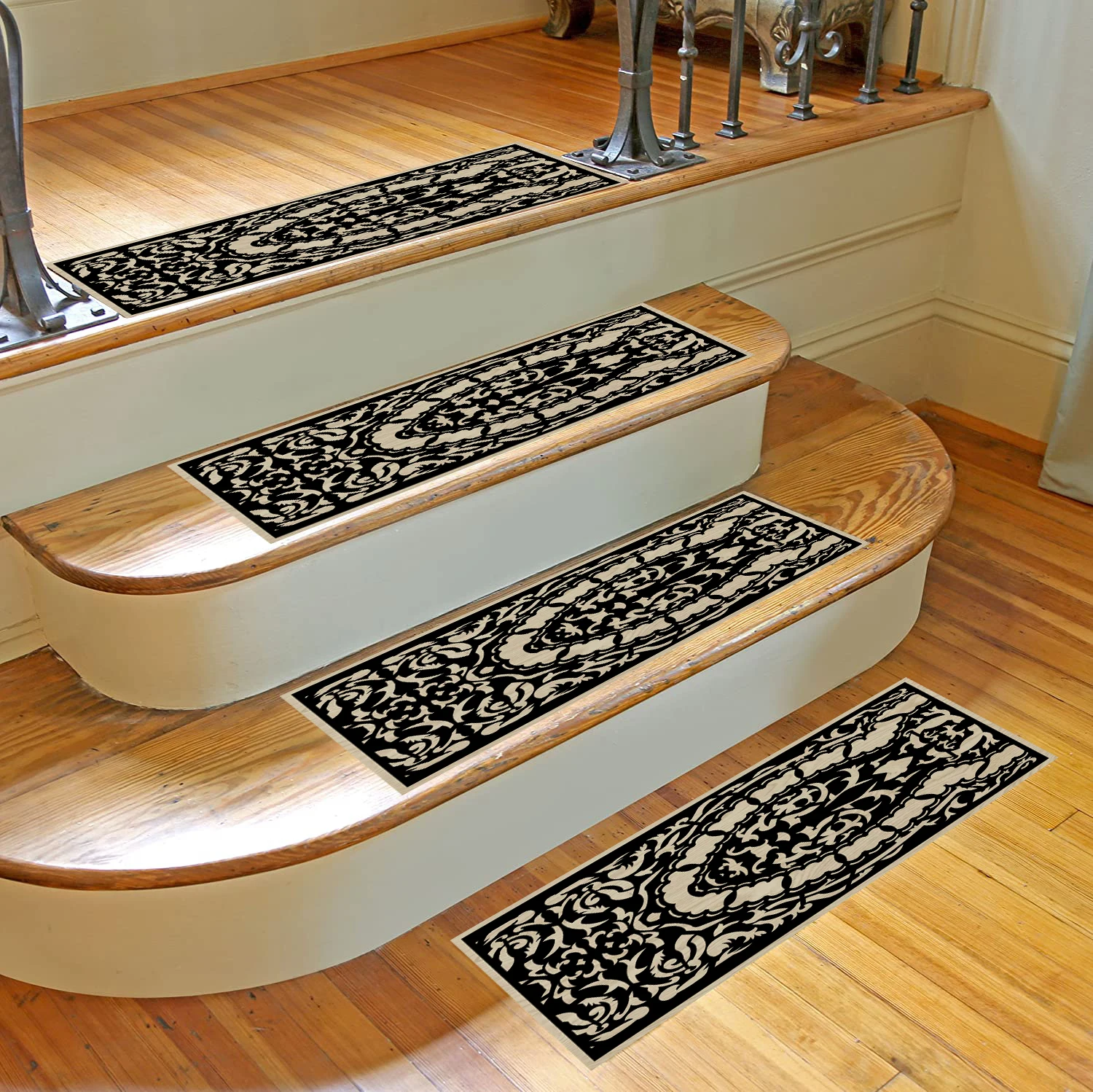 Patterned Stair Tread Rug, Stair Carpet, Non Slip Stair Mat,Stair Rug, Home Decor, HD Printed Rug