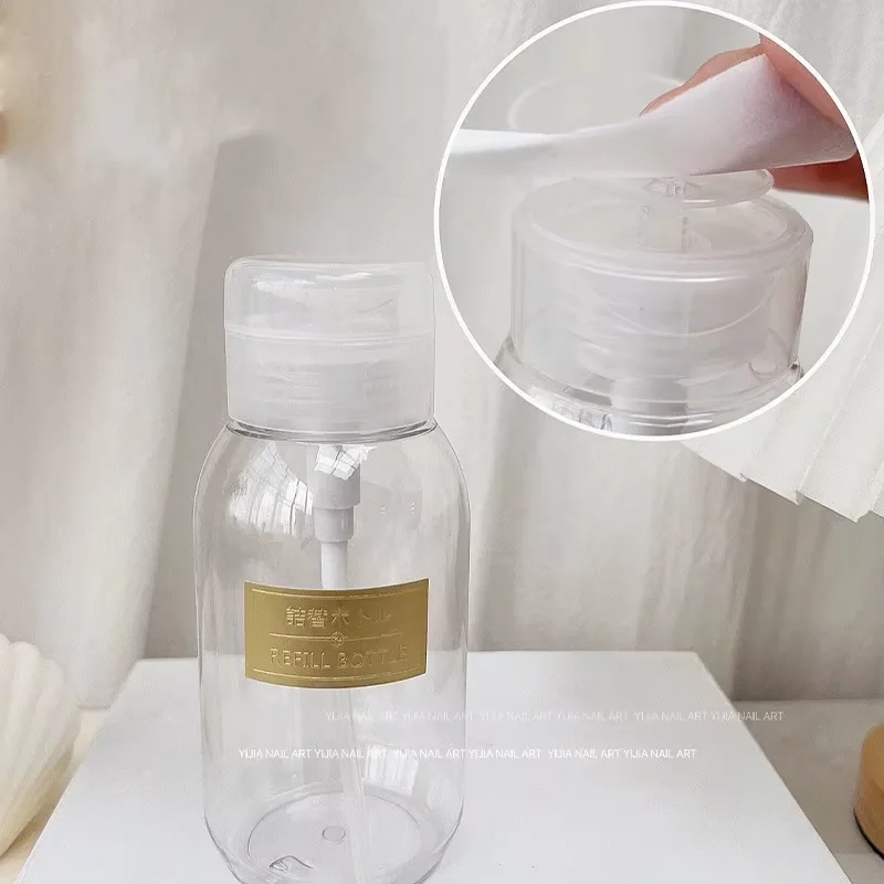 

150/300/500 мл многоразовые бутылки для пресса, портативный очиститель для снятия лака для ногтей, бутылка для макияжа, пресс-насос, дозатор, маникюрный инструмент