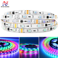 WS2811 LED Light Strip 30/48/60/84/96 LEDs/m DC12V White/Black PCB WS2811 LED Light Strip Addressable Digital Home Ambient Light