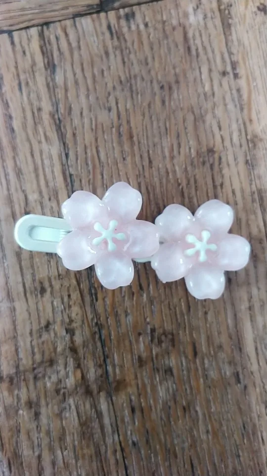 Romantic Pink Cherry Blossom Hair Clip Cute Side Bangs Barrettes for Women Kawaii Hair Accessories Girls Elegant Fashion Hairpin photo review